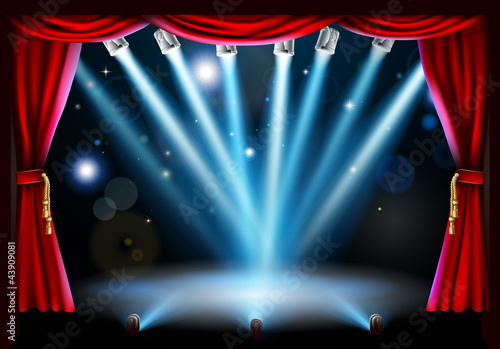 Centre stage background illustration