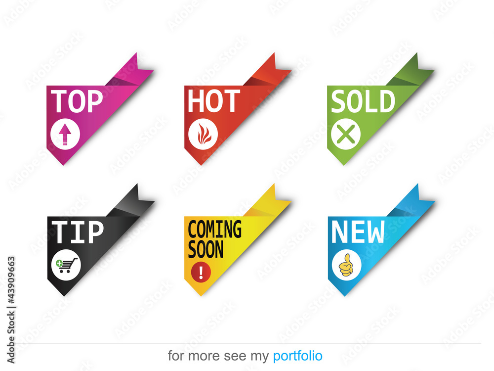 Corner ribbons - Sign-Symbol-Vector - New,Sold,Hot,Sale Corner ribbons - Sign-Symbol-Vector - New,Sold,Hot,Sale