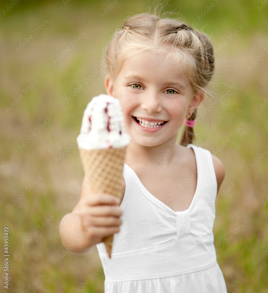 little girl with ice-cream