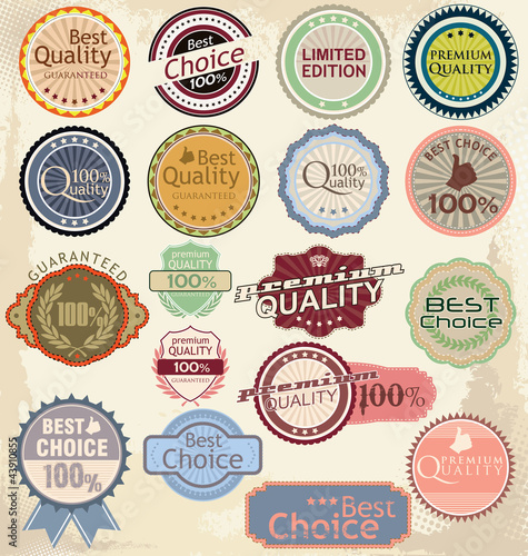 Retro label banner collection