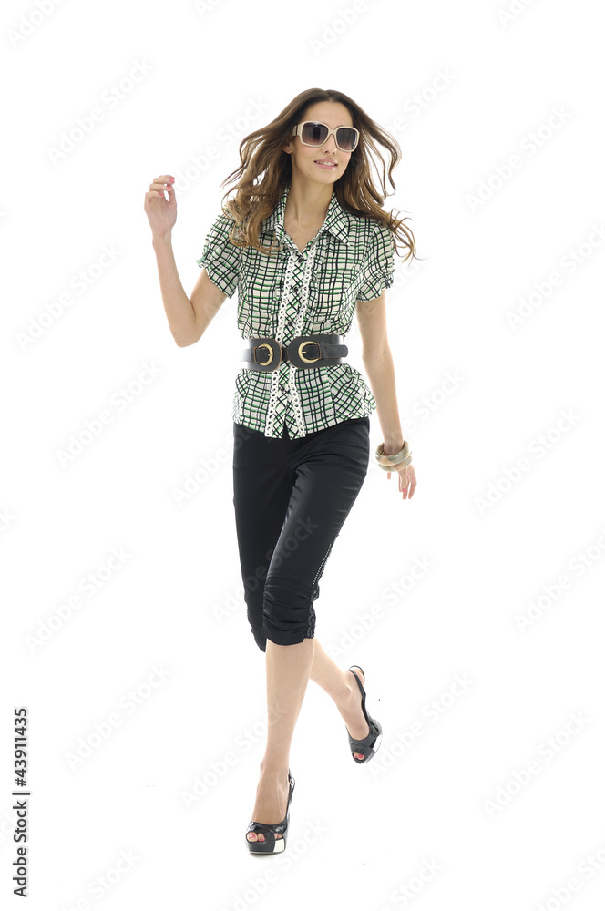 Attractive fashion model posing shot in studio Attractive fashion model posing shot in studio