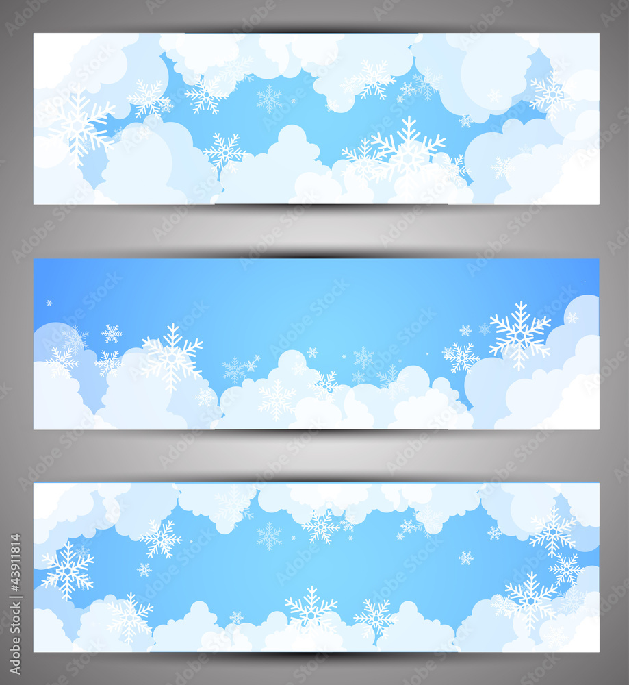 Winter banners. Vector