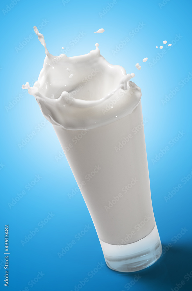 Milk Splash in Glass Milk Splash in Glass