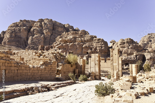 monumental gate at petra, jordan