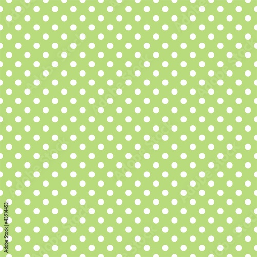 Carta da parati a pois - Carta da parati Seamless vector pattern with polka dots on green background