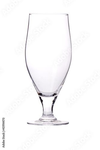 a clean beer glass isolated