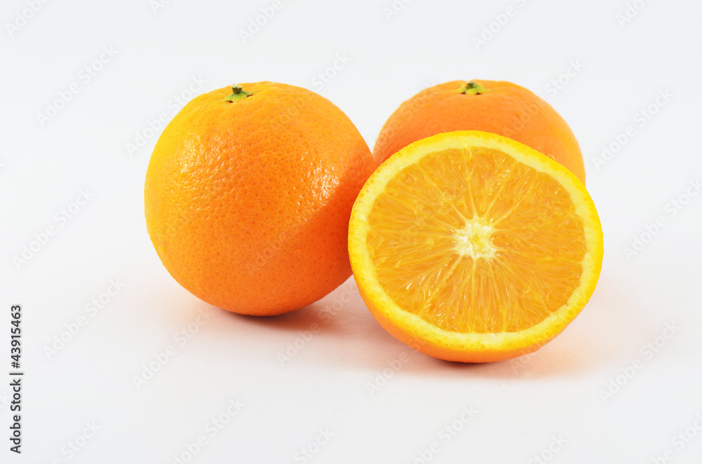 Orange fruit isolated on white background