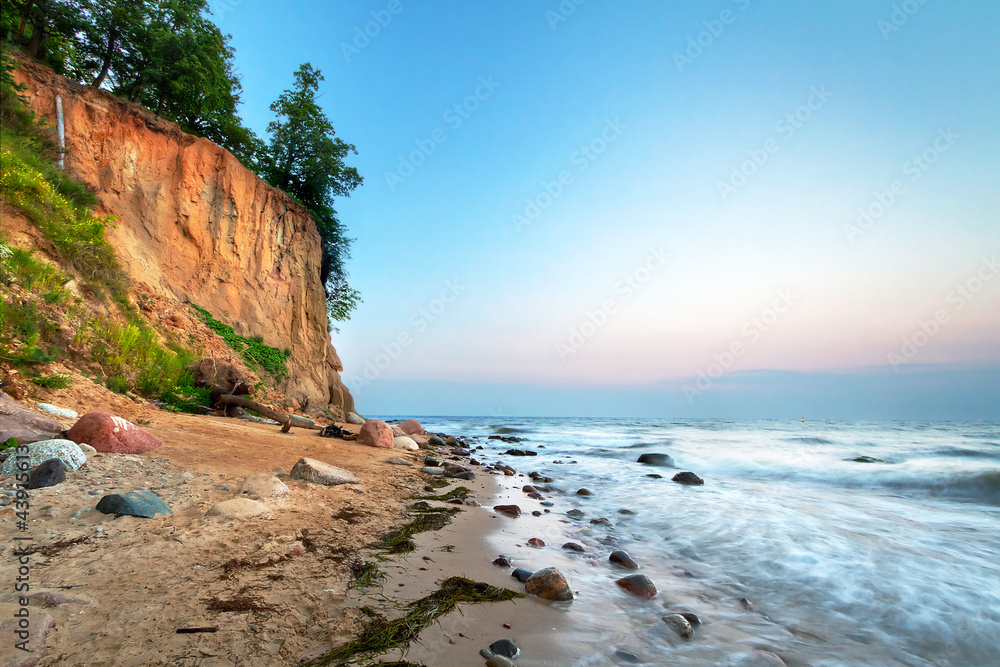 Fototapeta premium Cliff of Orlowo at Baltic sea, Poland
