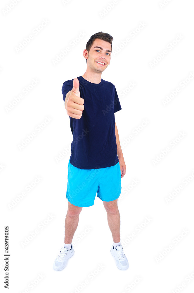 Isolated man in sport wear Isolated man in sport wear