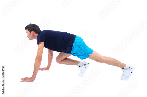 Isolated man in sport wear