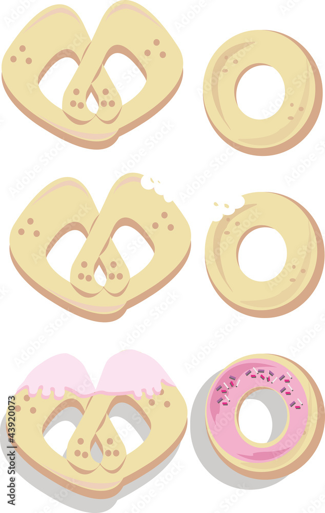 vector sweet buns on a white background vector sweet buns on a white background