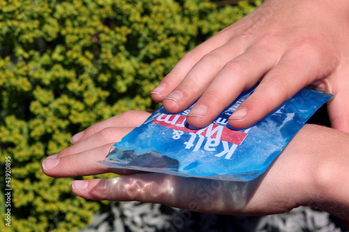 Obraz na płótnie Icepack, Kühlakku, Kaltkompresse