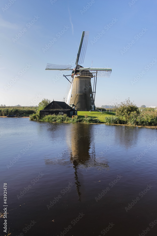 dutch windmill and house