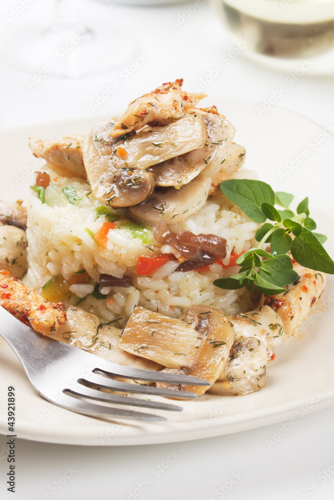 Risotto with mushrooms and vegetables Risotto with mushrooms and vegetables