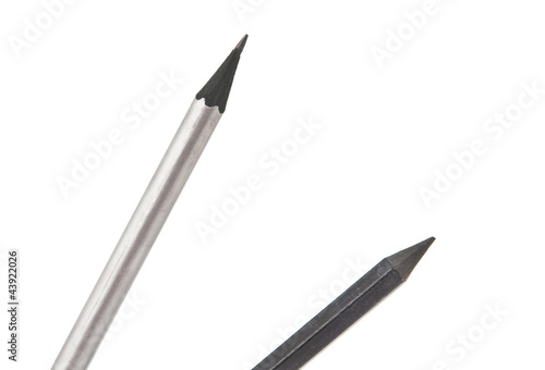 Gray simple pencil isolated