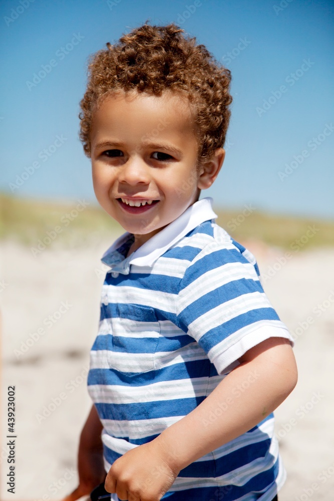 African American Boy Having Fun on a Sunny Summer African American Boy Having Fun on a Sunny Summer