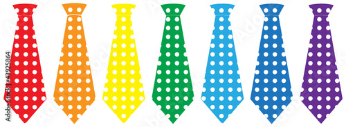 Tie set, vector illustration