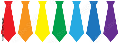 Tie set, vector illustration