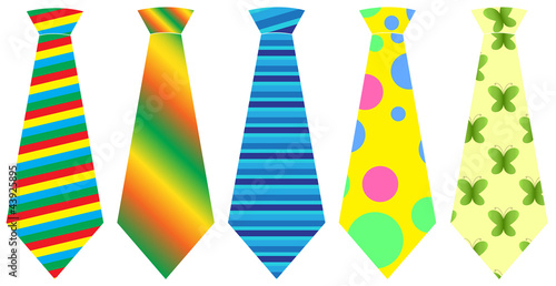 Tie set, vector illustration