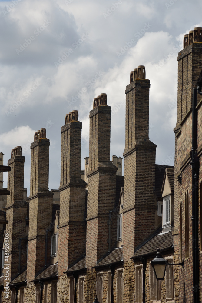 Row of tall chimneys