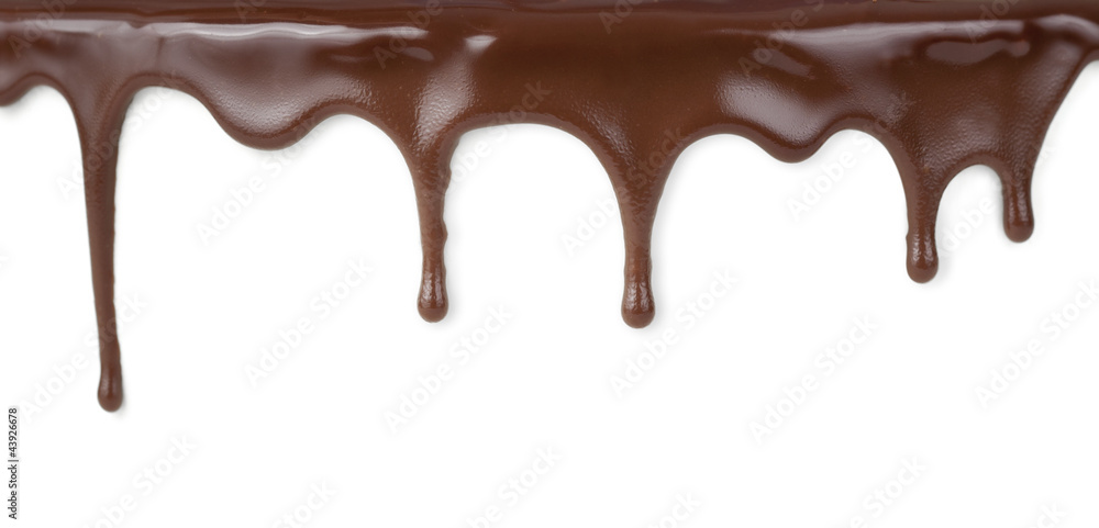 chocolate streams isolated on white chocolate streams isolated on white