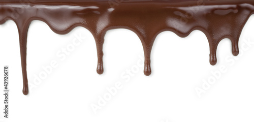 chocolate streams isolated on white