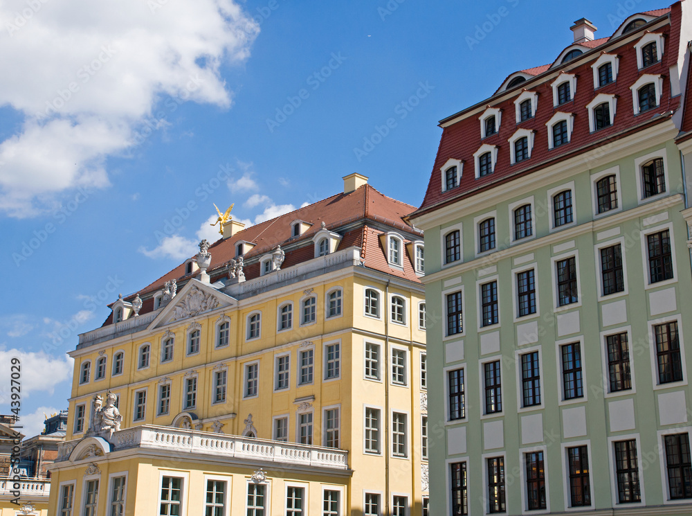 Restored buildings in Dresden