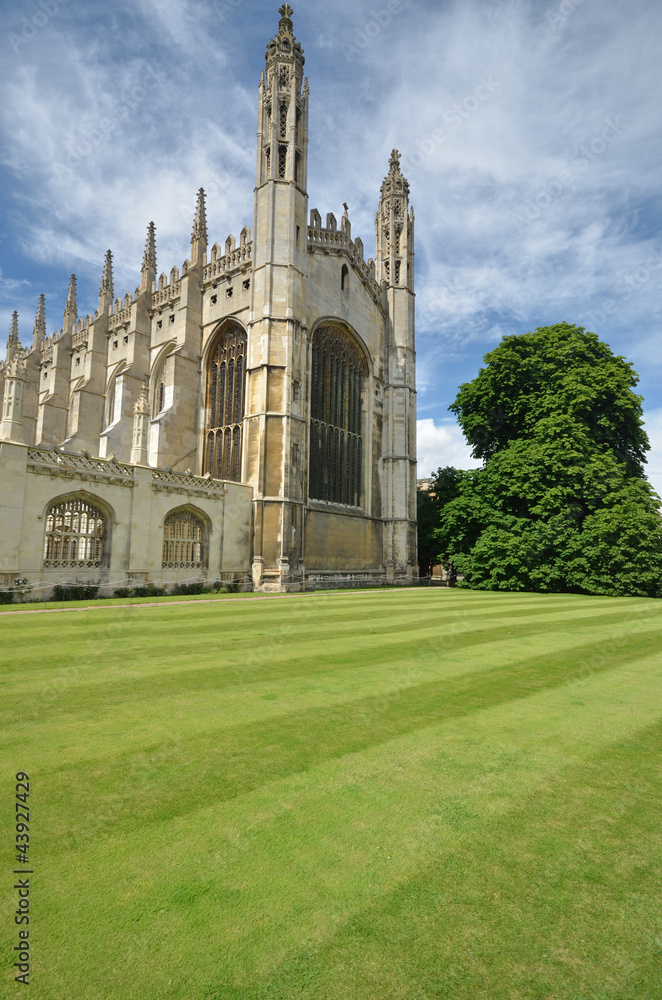 Kings college Cambridge from front in Portait