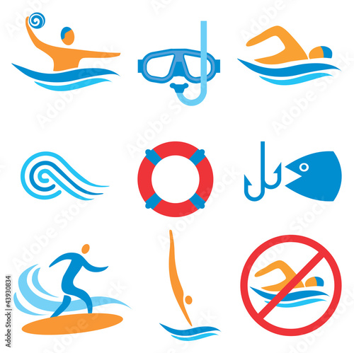 Water sport icons