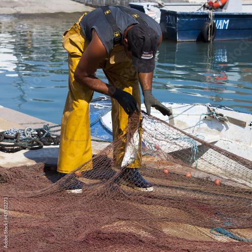 Pêcheur au port photo