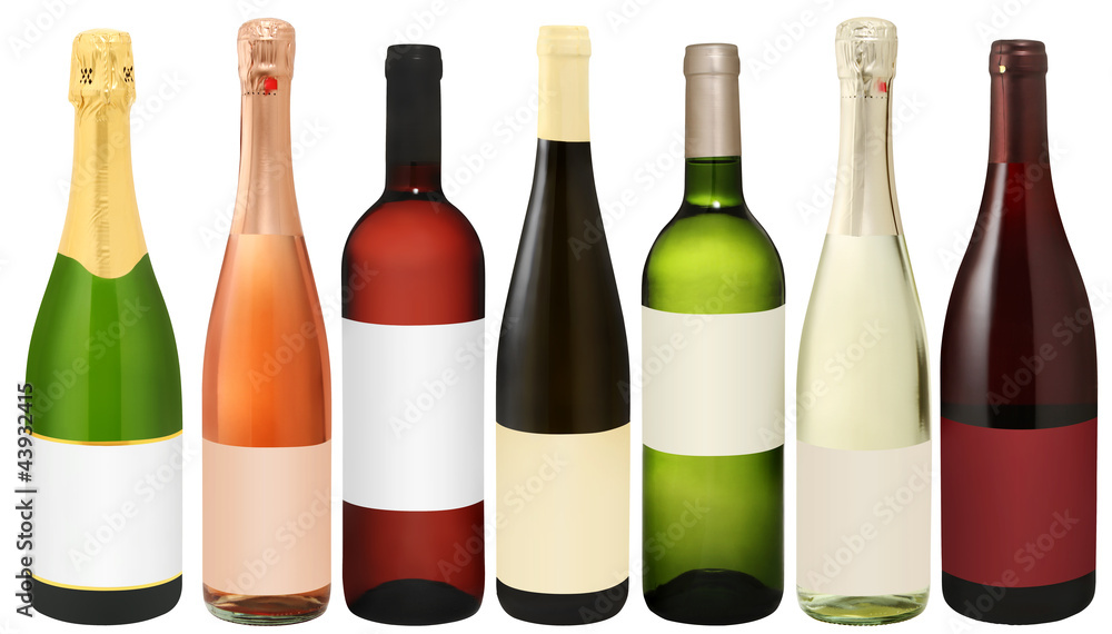 7x wein & sekt incl. clipping path 7x wein & sekt incl. clipping path