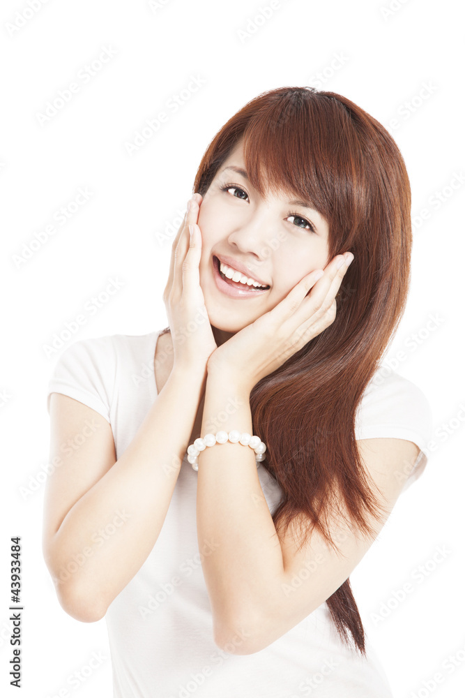 smiling beautiful young woman smiling beautiful young woman