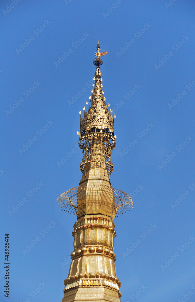 Sule pagoda in Yangon, Myanmar - Top of the pagoda temple