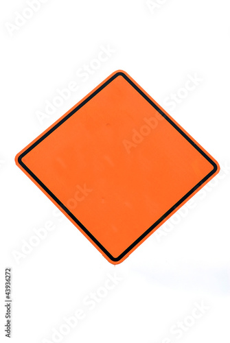 Free Download Empty orange warning sign,isolated - Empty road - GFXLoad