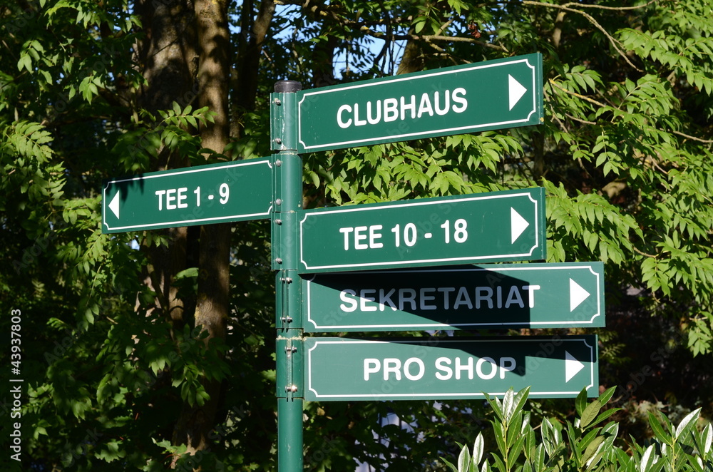 Fototapeta premium Golf Orientierung
