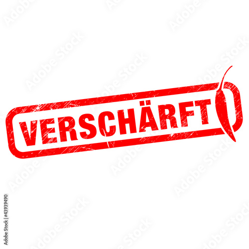 VERSCHÄRFT Stempel