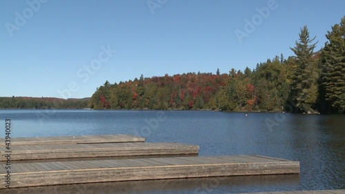 Lake with Footbrige photo