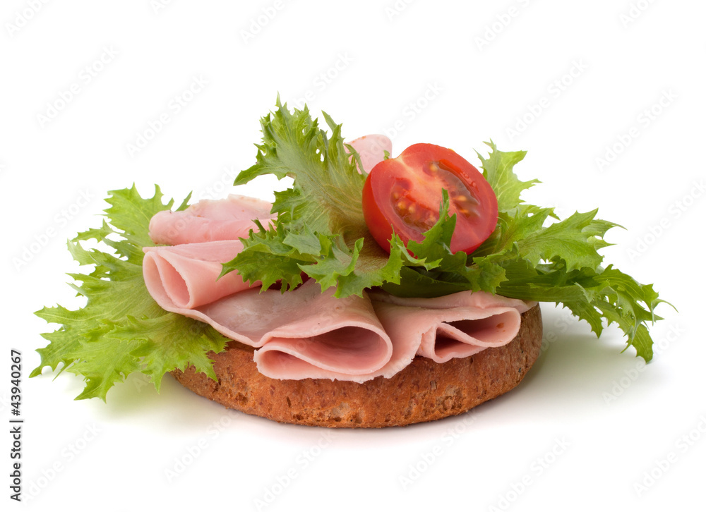 healthy sandwich with vegetable and smoked ham healthy sandwich with vegetable and smoked ham