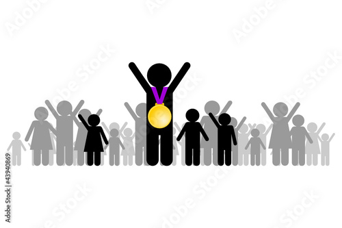 Goldmedaille Gewinner, Jubel