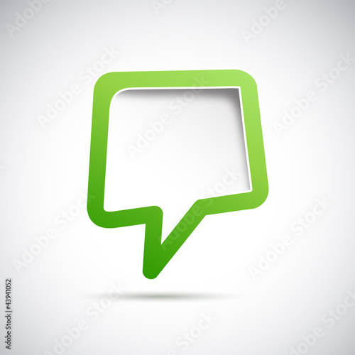 Cover speech in green # Vector