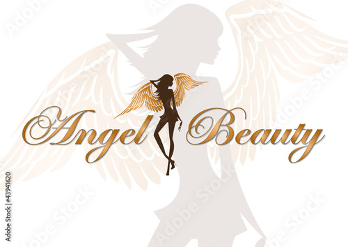 angel beauty vector logo