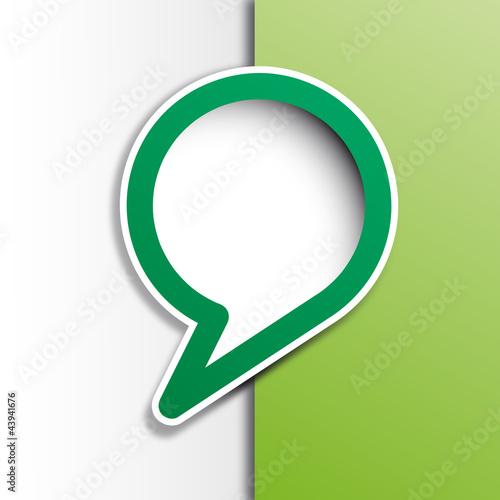 Cover speech in green # Vector