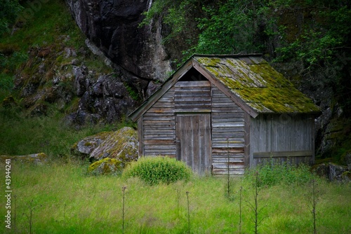 Old wooden barn photo