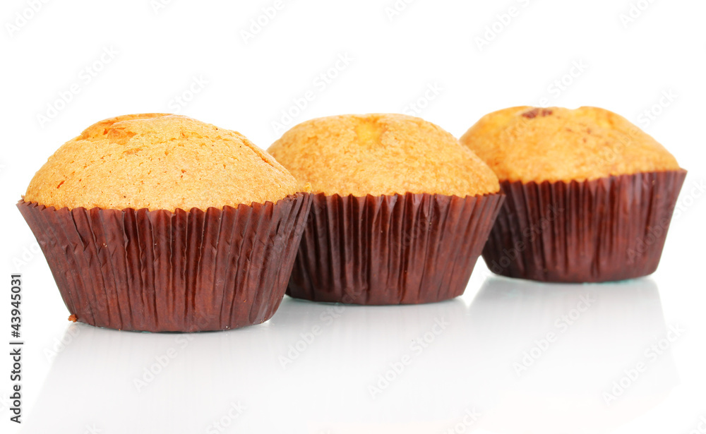 Fresh muffins isolated on white Fresh muffins isolated on white