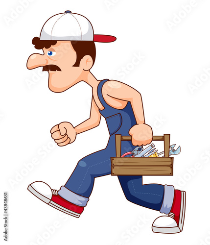 Construction Worker With tools