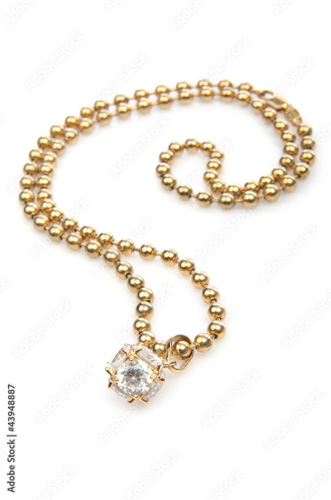 Obraz premium Necklace isolated on the white