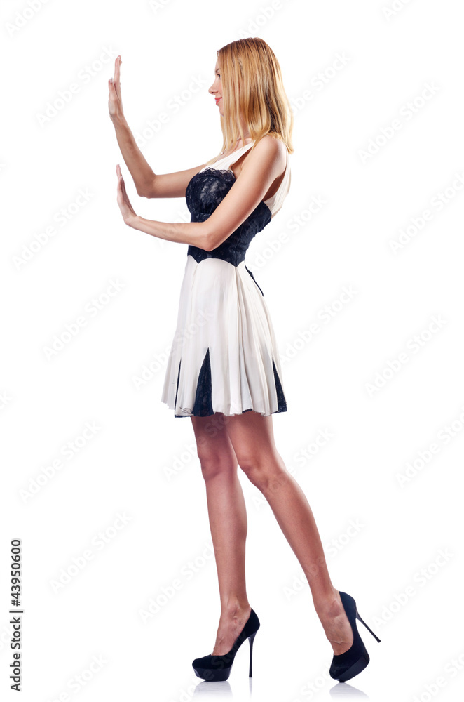 Woman in various poses in studio Woman in various poses in studio