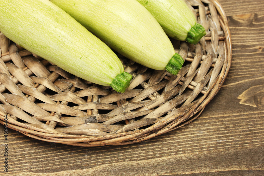 squash on wooden table close-up