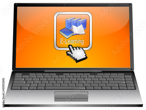 Laptop mit E-Learning