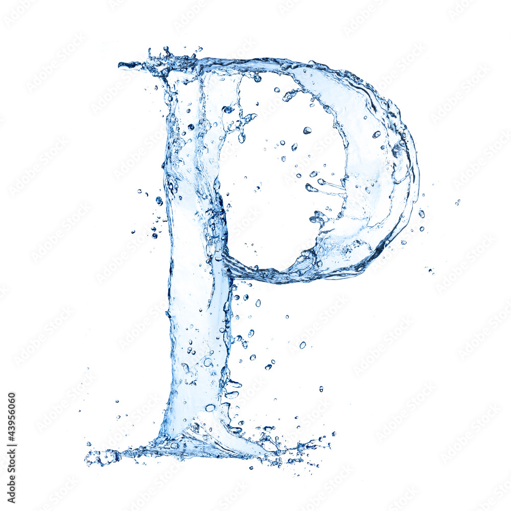 Water splashes letter Water splashes letter